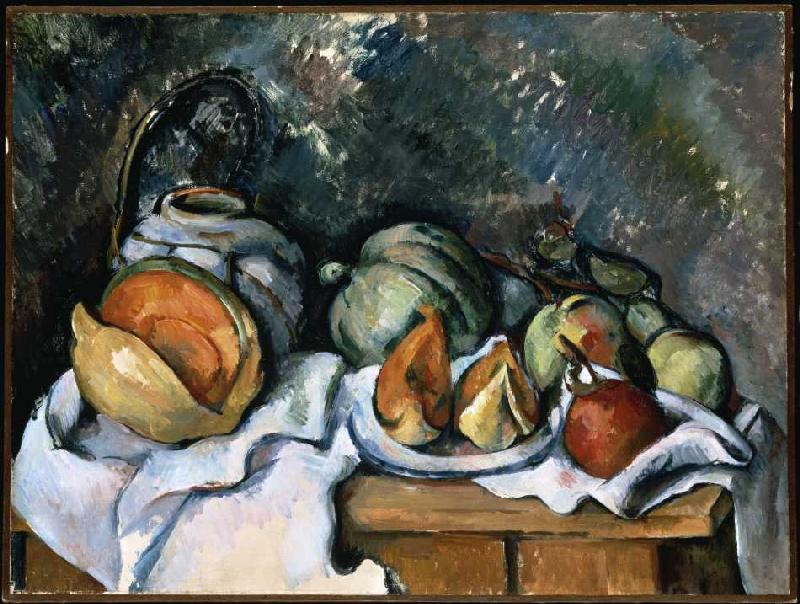 Stillleben mit Früchten und Ingwerkrug from Paul Cézanne