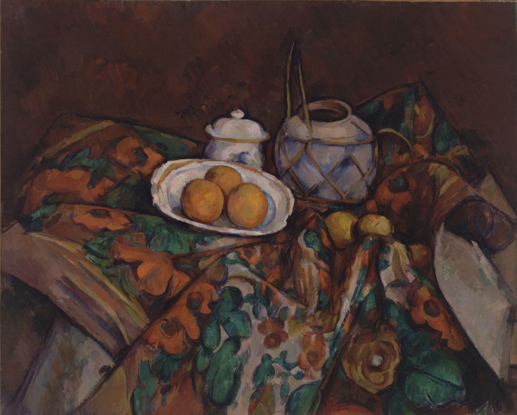 Still Life with Ginger Jar, Sugar Bowl and Oranges from Paul Cézanne