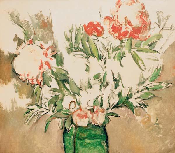 Peonies in a green jug