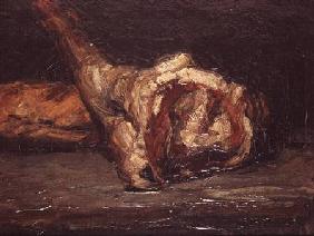 Still Life of a Leg of Mutton and Bread