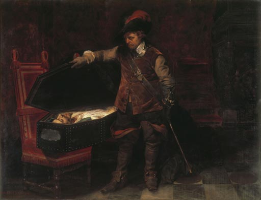 Cromwell devant le cadavre de Charles Ier from Paul Delaroche