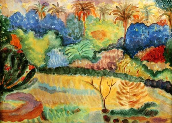 Tahitian landscape from Paul Gauguin