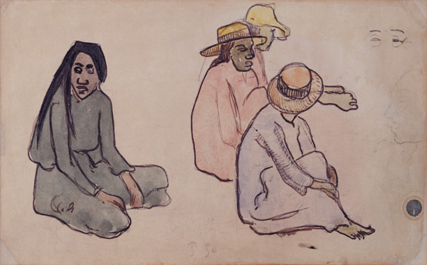 Study of Tahitians (w/c from Paul Gauguin