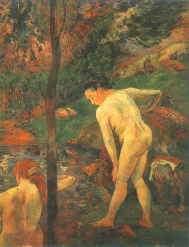 Taking a bath from Paul Gauguin