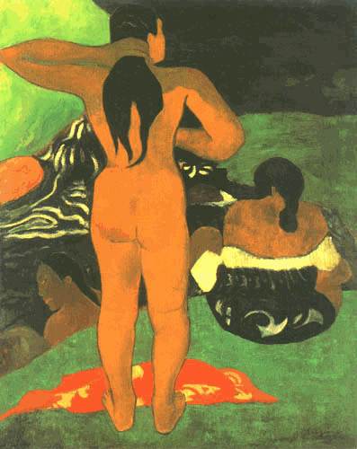 Tahitierinnen taking a bath from Paul Gauguin
