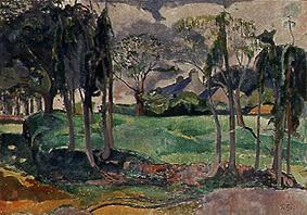 Breton landscape with farmstead. from Paul Gauguin