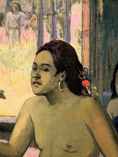 Eiaha Ohipa or Tahitians in a Room, 1896 (detail of 47617) from Paul Gauguin