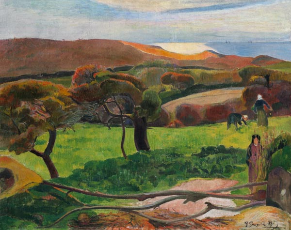 Fields by the sea from Paul Gauguin
