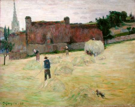 Haymaking in Brittany from Paul Gauguin