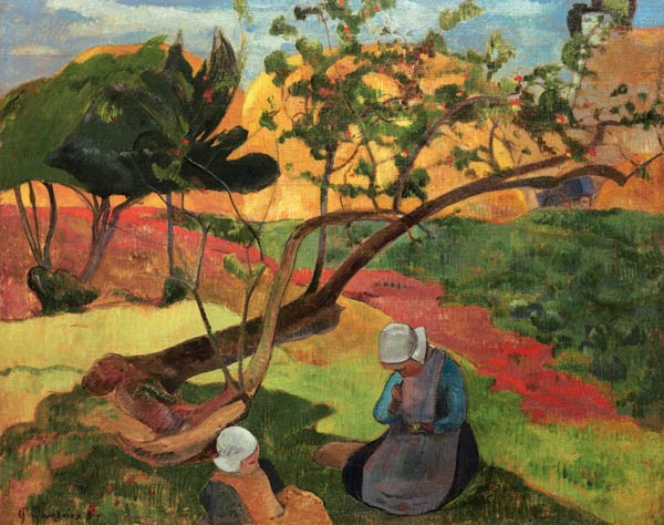 Landscape with Breton Women from Paul Gauguin