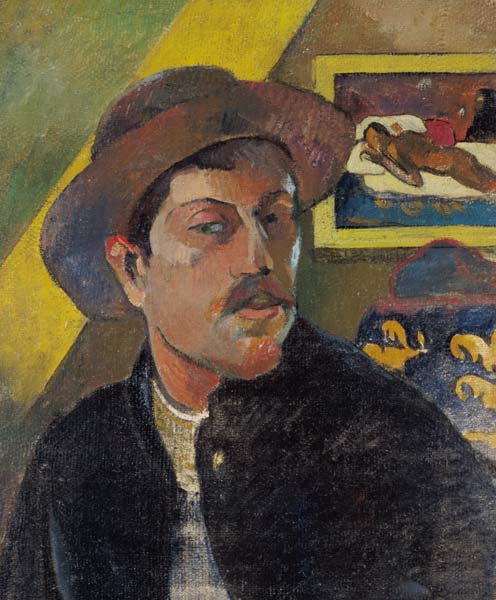 Self-portrait w. Manao Tupa. from Paul Gauguin