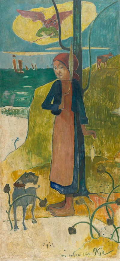 Breton Girl Spinning from Paul Gauguin