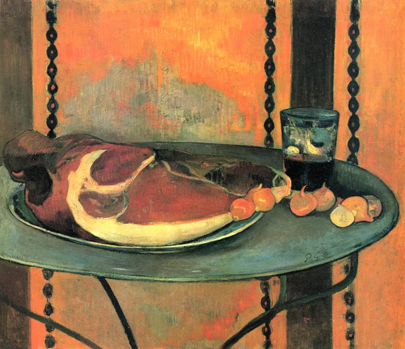 Still life with ham from Paul Gauguin