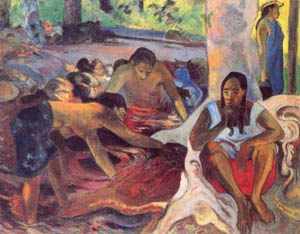 Tahitianische fishing grooves from Paul Gauguin