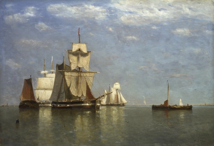 Ships lying off Flushing from Paul Jean Clays