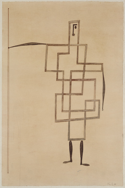 Prince, 1930 (pen & ink and w/c on pink paper)  from Paul Klee