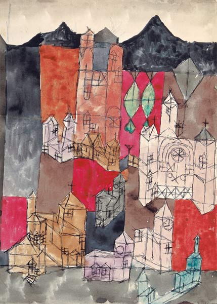 Town of the churches (churches at the mountain) from Paul Klee