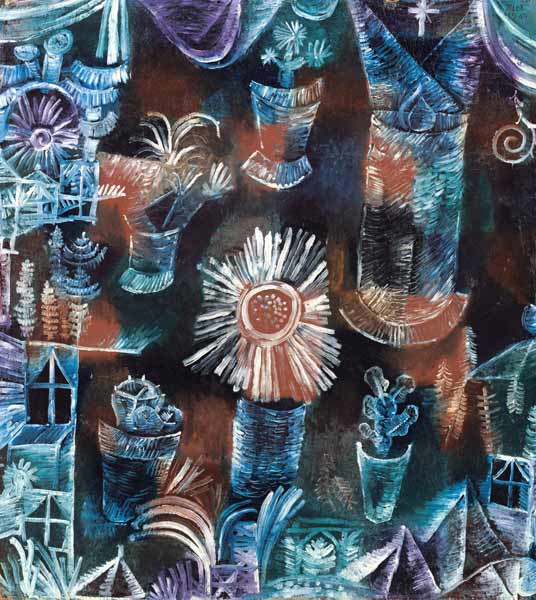 Quiet life with the thistle flower from Paul Klee