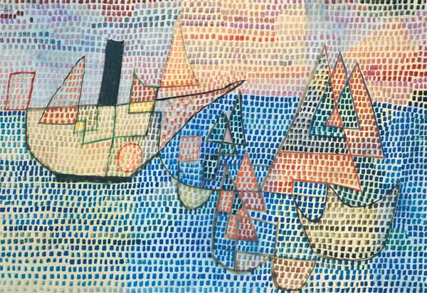 Steamer and sailing boats from Paul Klee