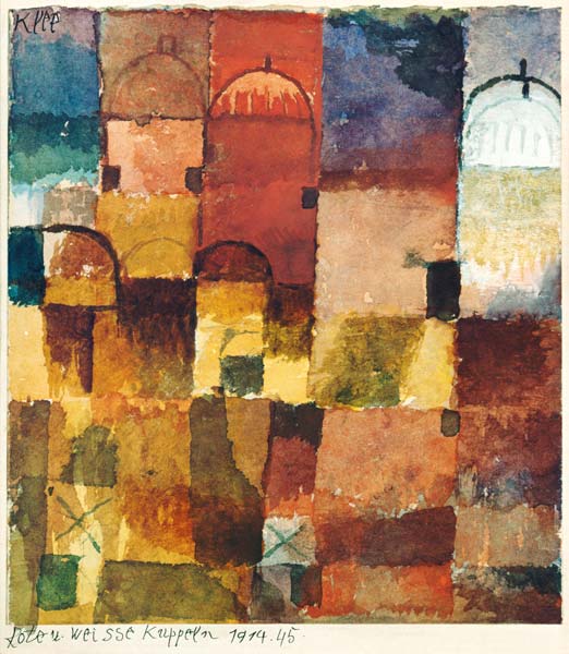 Red and white domes from Paul Klee