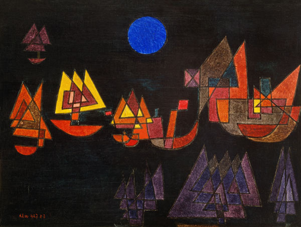 Ship in the dark one from Paul Klee