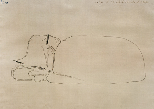 schlumernde Katze, 1939, 233 (S 13). from Paul Klee