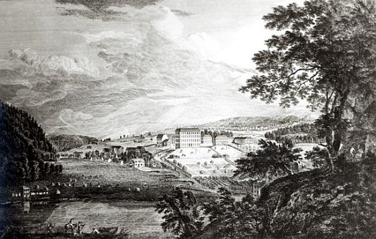 A View of Bethlem the Great Moravian Settlement in the province of Pennsylvania from ''Scenographia  from Paul Sandby