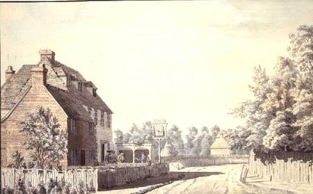 Figures Outside a Village Pub from Paul Sandby