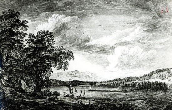 View of Hudson''s River of Pakepsey from Paul Sandby