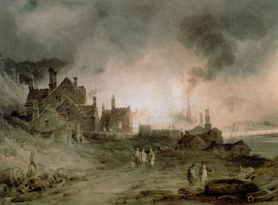Bedlam Furnace, Madeley Dale, Shropshire, 1803 from Paul Sandby Munn