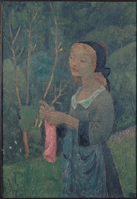 Girl with a Pink Stocking