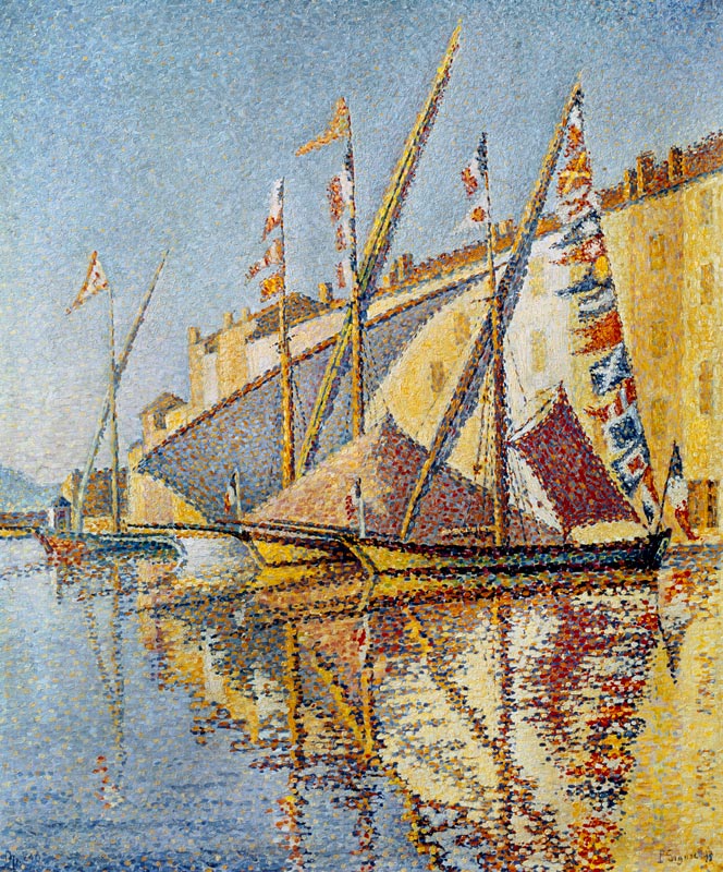 Sailing boats in the port of St. Tropez. from Paul Signac