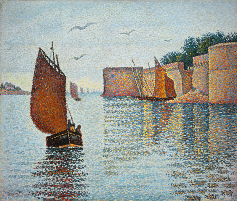 City wall at the port of Concarneau. from Paul Signac