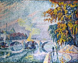 Pont Royal in Paris in autumn. from Paul Signac