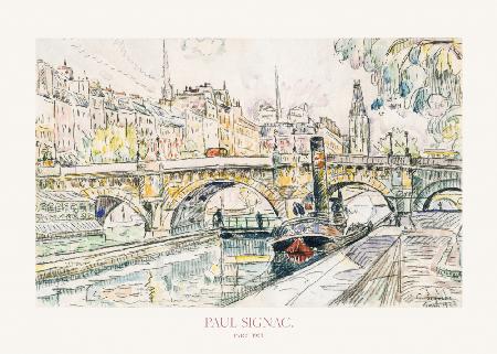 Tugboat At the Pont Neuf, Paris 1923 Poster
