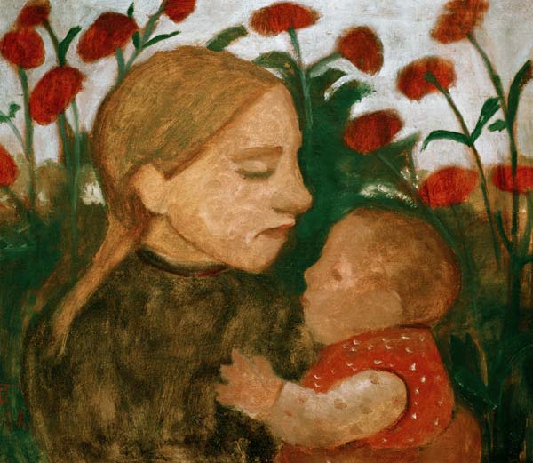 Girl and child from Paula Modersohn-Becker