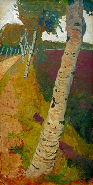Road with birch tree from Paula Modersohn-Becker