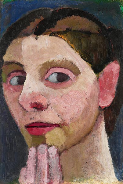 Self-portrait with hand on chin from Paula Modersohn-Becker