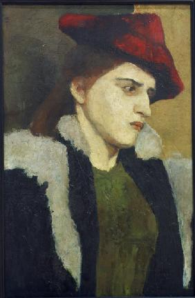 Woman w.Red Hat