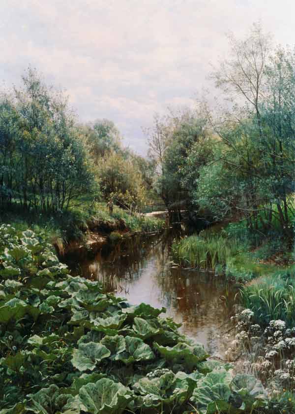 Summer's day at a little river. from Peder Moensted