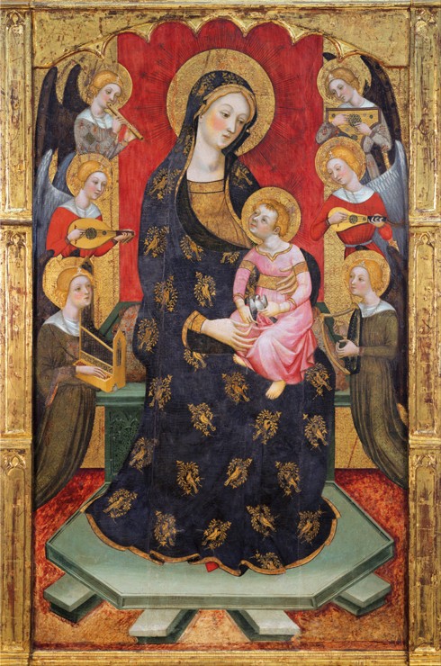 Madonna with Angels Playing Music from Pere Serra