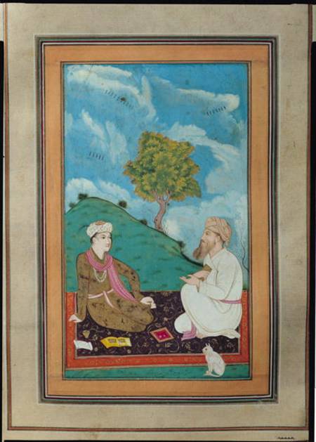 Ms D-181 fol.9 A Teacher and his Pupil from Persian School