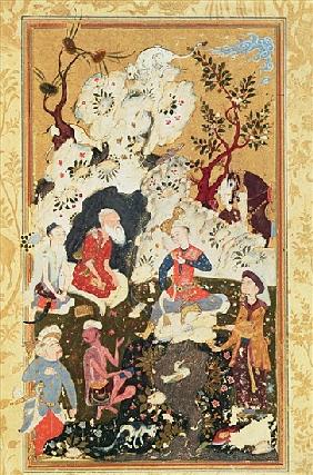 Prince visiting an Ascetic, from ''The Book of Love'', Safavid Dynasty