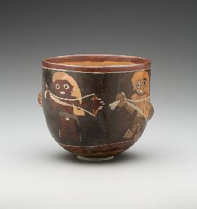 Bowl decorated with men spinning, Nazca South Coast