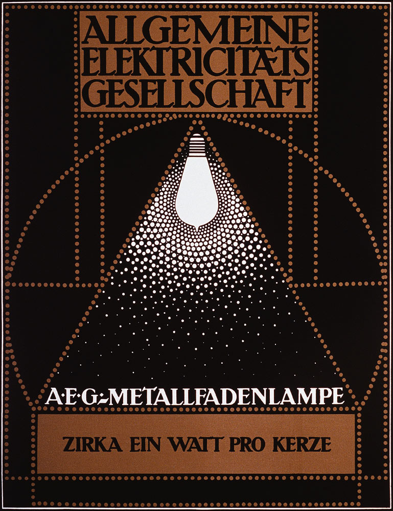 Advertising Poster for the General Electric Company [AEG] from Peter Behrens