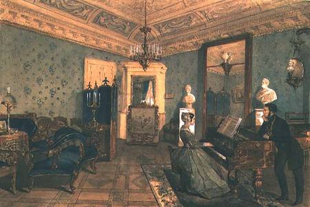 Interior of the Drawing Room in the house of Baron Stieglitz in St. Petersburg from Peter Fedorowitsch Sokolov