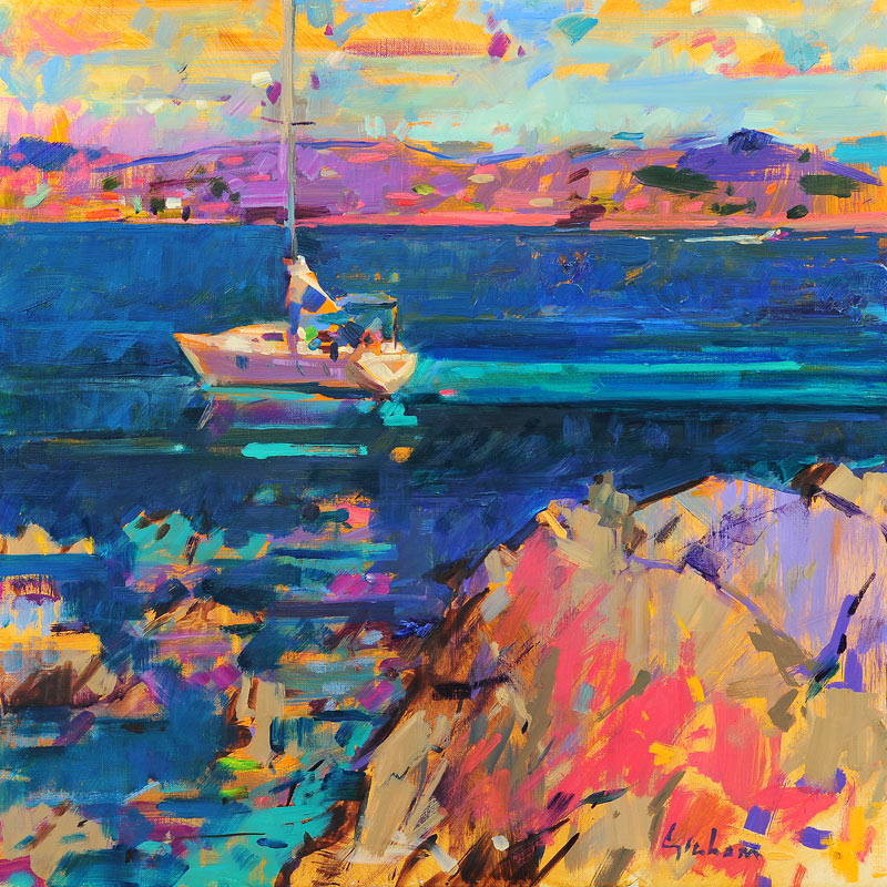 At Anchor, St Tropez Coast from Peter  Graham