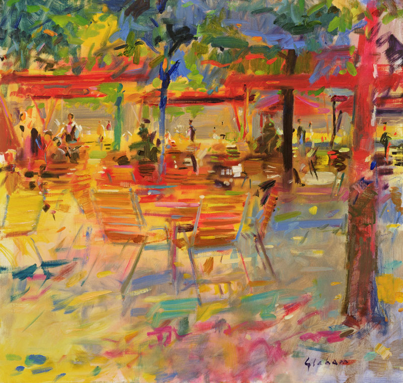 Lunch on the Terrace (oil on canvas)  from Peter  Graham