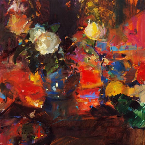 Oranges and Roses (oil on canvas)  from Peter  Graham