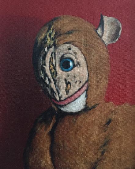 Red Monkey with Scars